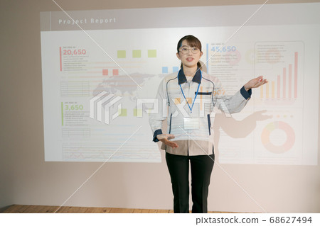 Presenting women's work clothes 68627494