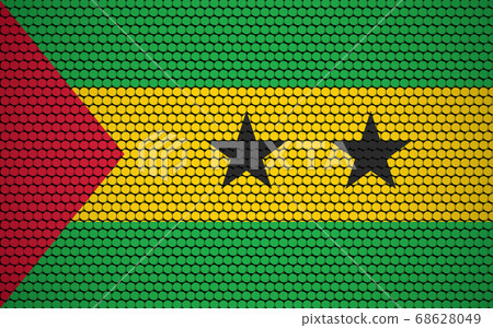 Abstract flag of Sao Tome and Principe made of Abstract flag of Sao Tome and Principe made of 68628049