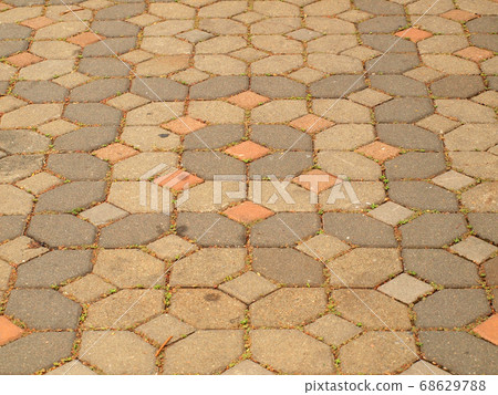 pavement Background of grey cobble stones pavement Background of grey cobble stones 68629788