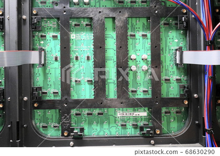 Photo taken electrical electronic circuit board Photo taken electrical electronic circuit board 68630290