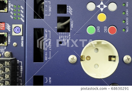 Photo taken electrical electronic circuit board 68630291
