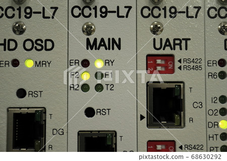 Photo taken electrical electronic circuit board Photo taken electrical electronic circuit board 68630292