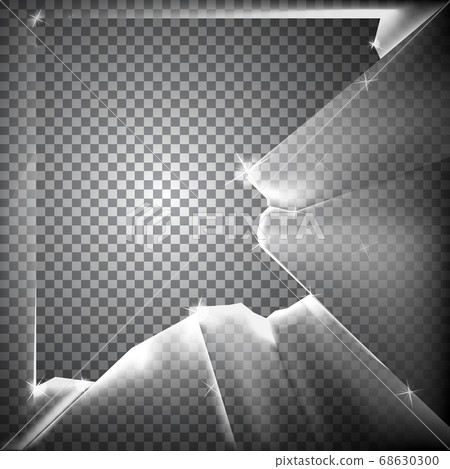 Vector illustration of broken glass. 68630300