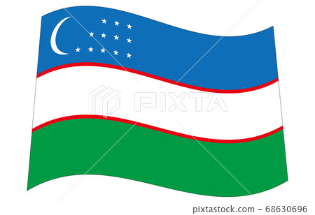 New World Flag 2:3Ver Waveform Uzbekistan 68630696