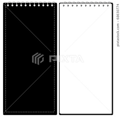 Sketch book Ring notebook Cover and page set Illustration vector *A4 tri-fold size 68630774