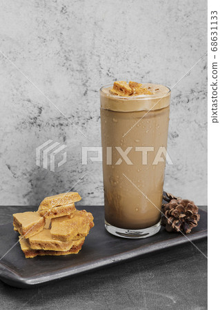Cold tea with milk delicious beverage drinking products Dalgona coffee 083 Cold tea with milk delicious beverage drinking products Dalgona coffee 083 68631133