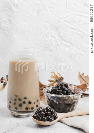 Cold tea with milk delicious beverage drinking products tapioca 058 Cold tea with milk delicious beverage drinking products tapioca 058 68631257