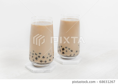 Cold tea with milk delicious beverage drinking products tapioca 052 Cold tea with milk delicious beverage drinking products tapioca 052 68631267