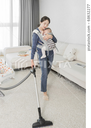 Modern young family concept, young mother and father with newborn 295 Modern young family concept, young mother and father with newborn 295 68632277