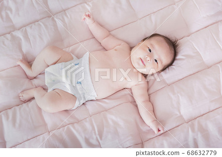 Modern young family concept, young mother and father with newborn 002 68632779