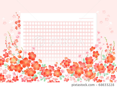 Floral frame banner design. flowers square frame background illustration 001 68633228