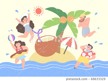 Sale, coupon, banner event design with cartoon characters illustration 010 Sale, coupon, banner event design with cartoon characters illustration 010 68633329