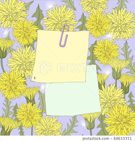 Flower frame design. floral background illustration 002 68633351