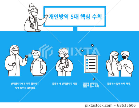 Social distancing, keep distance in public society people to protect from COVID-19 illustration 012 68633606