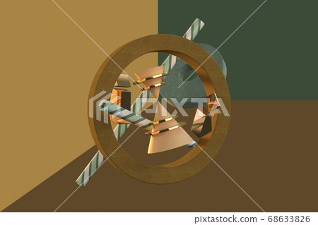 3D Geometric Visual colorful design 007 68633826