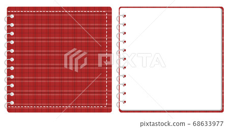 寫生簿環筆記本封面和頁面設置插圖矢量*平方大小 68633977