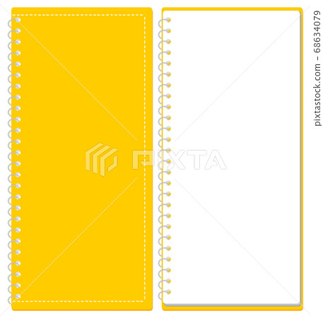 素描本環筆記本封面和頁面集插圖矢量* A4三倍大小 68634079