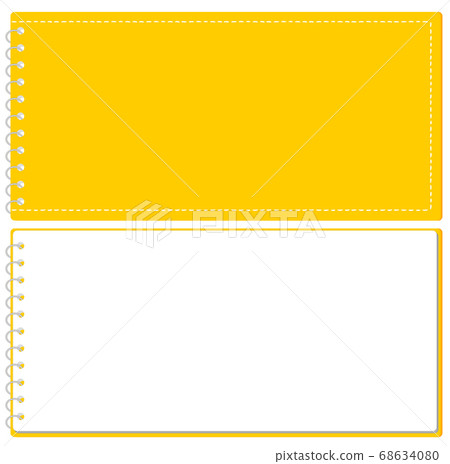 Sketch book Ring notebook Cover and page set Illustration vector *A4 tri-fold size 68634080
