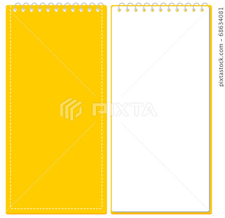 Sketch book Ring notebook Cover and page set Illustration vector *A4 tri-fold size 68634081
