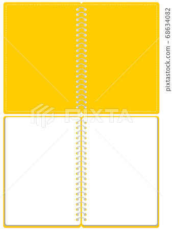 Sketchbook ring notebook cover and page set illustration vector *A4 size 68634082