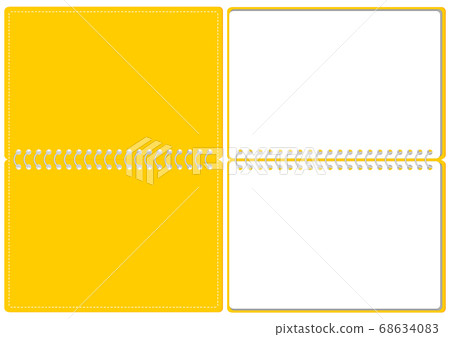 Sketchbook ring notebook cover and page set illustration vector *A4 size 68634083
