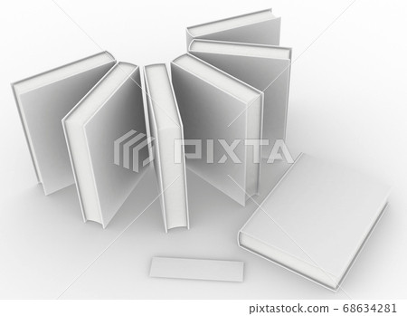 book, 3d, white 68634281