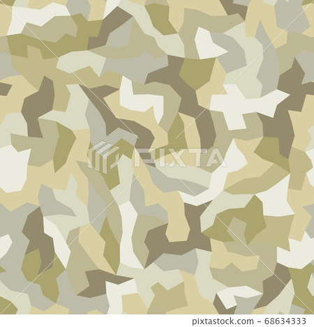 Desert camouflage of various shades of gray, beige and yellow colors Desert camouflage of various shades of gray, beige and yellow colors 68634333
