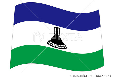 New World Flag 2:3Ver Waveform Lesotho New World Flag 2:3Ver Waveform Lesotho 68634773