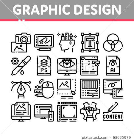 Graphic Design And Creativity Icons Set Vector Graphic Design And Creativity Icons Set Vector 68635979