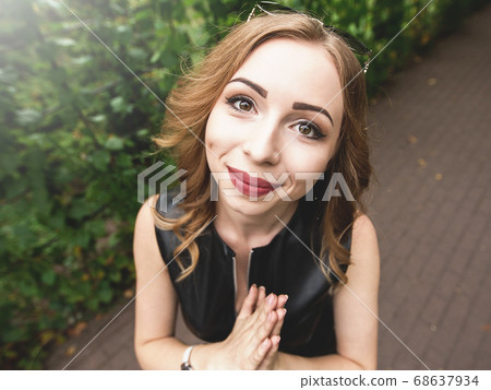 Photo of attractive young female model with Photo of attractive young female model with 68637934