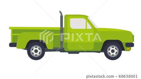Pickup truck in flat style. Cargo transportation Pickup truck in flat style. Cargo transportation 68638001