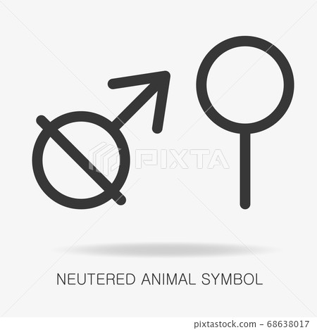 Neutered animal symbol in two variations.-插圖素材 [68638017] - PIXTA圖庫