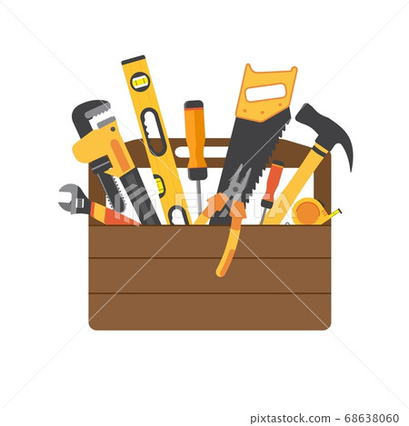 Toolbox with instruments inside. 68638060