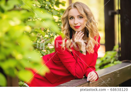 portrait of a beautiful young business woman in 68638120