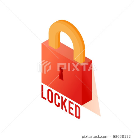 Isometric illustration of a lock. Isometric illustration of a lock. 68638152