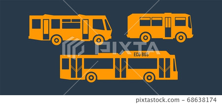 Passenger bus icons. 68638174