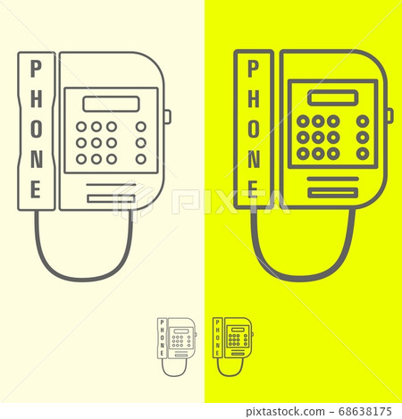Outline Public Payphone Icon Sign 68638175