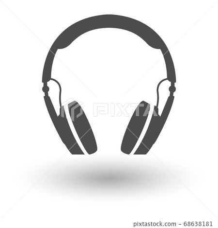 Modern headphones icon. Headset silhouette. Music 68638181