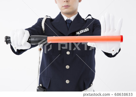Guardman who guides traffic Guardman who guides traffic 68638633