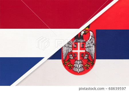 Netherlands or Holland and Serbia, symbol of flags Netherlands or Holland and Serbia, symbol of flags 68639597