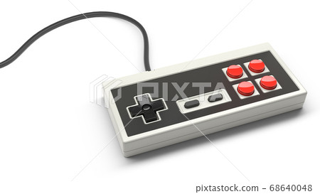 Retro computer gaming controller joystick on a - Stock Illustration ...