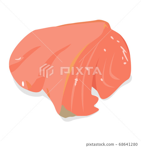 Illustration of grilled salmon with rice ball ingredients. Illustration of grilled salmon with rice ball ingredients. 68641280