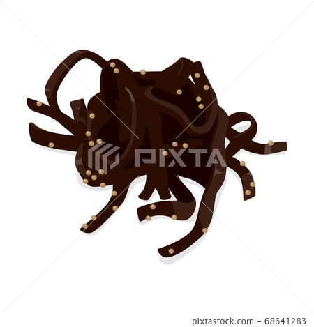 海帶的例證與飯糰成份的。 68641283