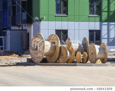 Wooden coil for electric cable Wooden coil for electric cable 68641809
