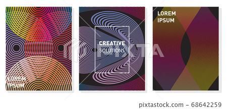 Minimal vector cover design. Cool gradients. Future poster template. Minimal vector cover design. Cool gradients. Future poster template. 68642259