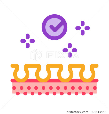 well epilated skin icon vector outline illustration 68643458
