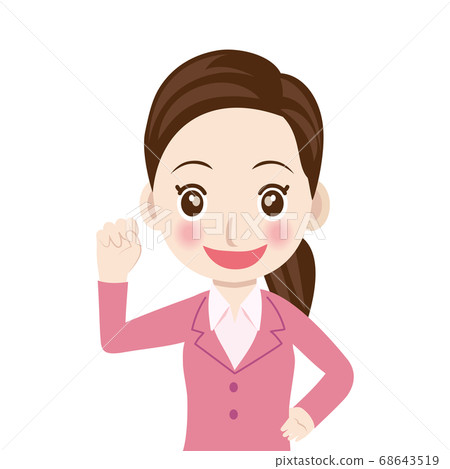 矢量圖的女人做膽量構成商人老師講師胸圍 68643519