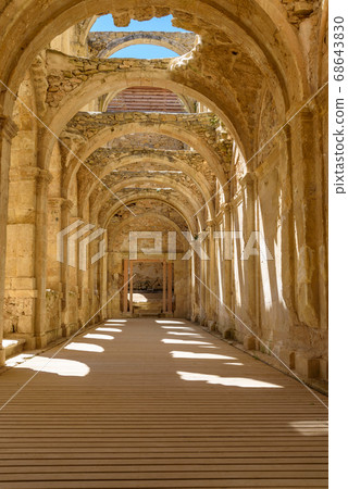 View of the abandoned abbey of Santa Maria de Rioseco. View of the abandoned abbey of Santa Maria de Rioseco. 68643830