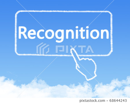 recognition message cloud shape 68644243