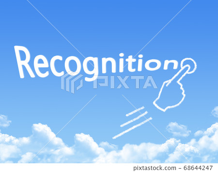 recognition message cloud shape 68644247
